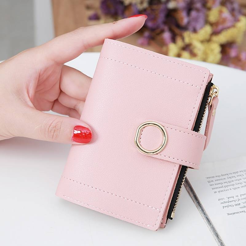 Women Wallets Small Leather Purse Ladies Short Wallet Card Bag For