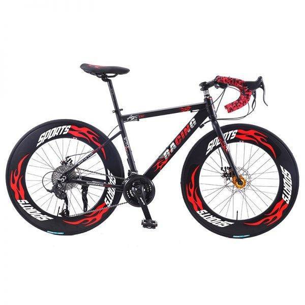 Variable Speed Road Bike Bicycle Racing Aluminum Alloy Ultra-Light City Road Race Disc Brake Broken Wind Men’s and Women Adults Car & Vehicle Electronics
