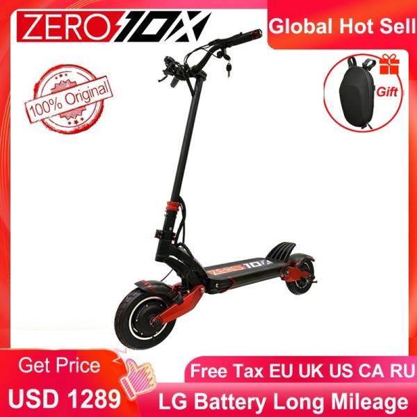 Newest Zero 10X scooter 10inch Double motor High Speed electric scooter 60V 2400W off-raod e-scooter 65km/h giving gift bag Car & Vehicle Electronics