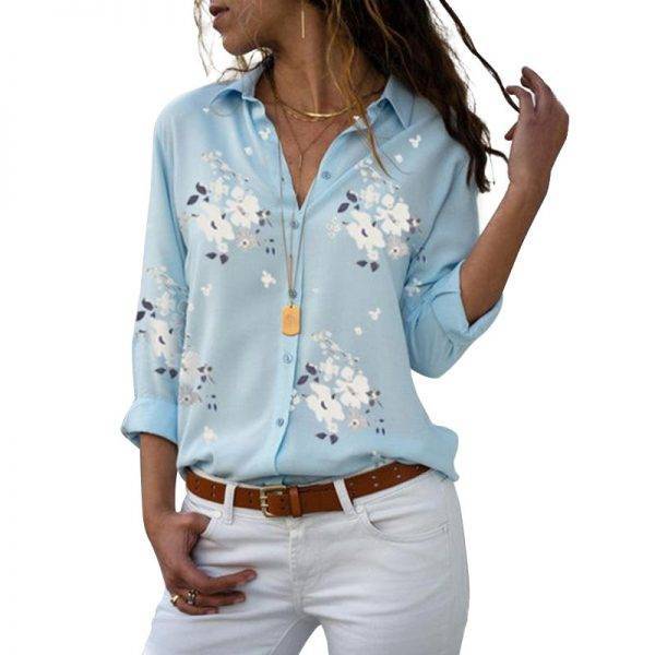 Long Sleeve Women Blouses 2020 Plus Size Turn-down Collar Blouse Shirt Casual Tops Elegant Work Wear Chiffon Shirts 5XL Blouses & Shirts WOMEN'S FASHION