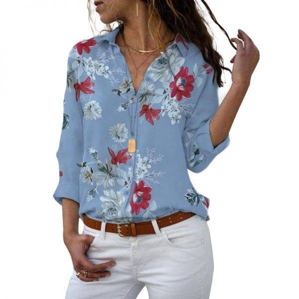 Long Sleeve Women Blouses 2020 Plus Size Turn-down Collar Blouse Shirt Casual Tops Elegant Work Wear Chiffon Shirts 5XL Blouses & Shirts WOMEN'S FASHION