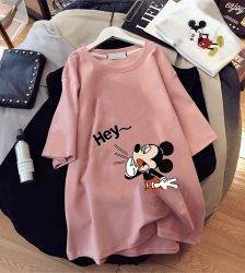 Disney Shirts Hey Mickey Mouse Print Blouses Summer Graphic Casual Female Clothes Tops Tee Korean Style Lady Fashion Shirts Blouses & Shirts WOMEN'S FASHION