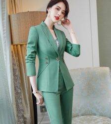 Naviu Fashion Top High Quality Purple Plaid Blazer and Pants For Women Two Pieces Set Office Suit Formal Work Wear Pant Suits WOMEN'S FASHION