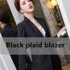 Black plaid blazer