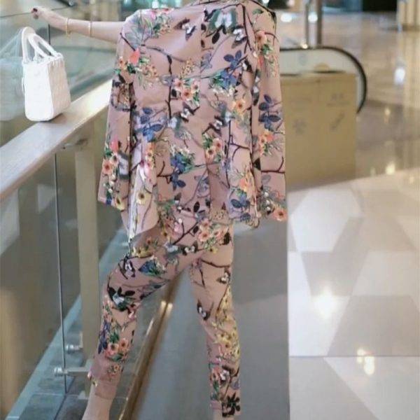 2020 New Spring Autumn Women Elegant Blazer Feminino Women Floral Long Sleeve Blazer Suit Office Ladies Two Piece Sets T06 Pant Suits WOMEN'S FASHION