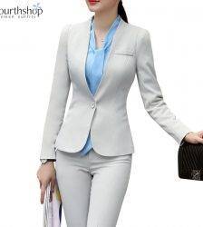 Elegant Women Pant Suits Formal Uniform Office Lady Business Work Jacket Suit Female 2 Piece Pants Blazer Set Plus Size 4XL 2019 Pant Suits WOMEN'S FASHION