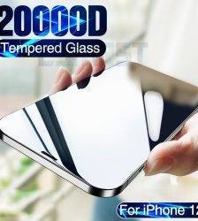 20000D Full Cover Screen Protective Glass On The For iPhone 12 11 Pro 12 Mini XS Max X XR 7 6 6S 8 Plus SE 2 Tempered Glass Film Cell Phones & Accessories Mobile Phone