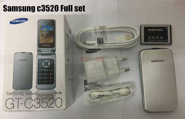 Original Samsung C3520 Unlocked Mobile phone Flip 1.3MP Black/Silver/Pink color 2.4″ 1 Years Warranty Mobile Phone
