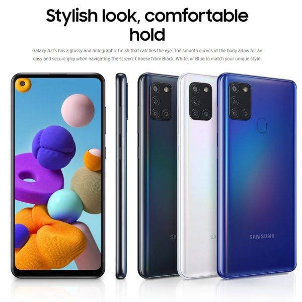 Global Version Samsung Galaxy A21s A217F/DS 4G Mobile Phone 4GB 64GB Octa Core 6.5″ 5000mAh 4Camera 48MP NFC Dual SIM Android 10 Mobile Phone