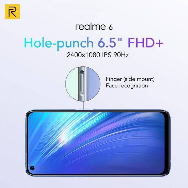realme 6 8GB RAM 128GB ROM Global Version Mobile Phone 90Hz Display Helio G90T 30W Flash Charge 64MP Camera 4300mAh Cellphone Mobile Phone