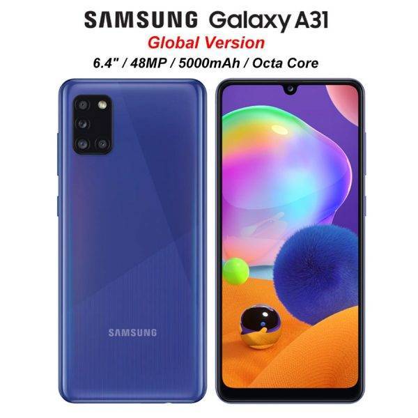 Global Version Samsung Galaxy A31 A315G/DS Mobile Phone 6GB RAM 128GB ROM Octa Core 6.4″1080×2400 5000mAh 4Camera NFC Android 10 Mobile Phone
