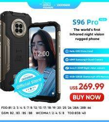 World Premiere DOOGEE S96 Pro Rugged Phone 48MP Round Quad Camera 20MP Infrared Night Vision Helio G90 Octa Core 8+128GB 6350mAh Mobile Phone